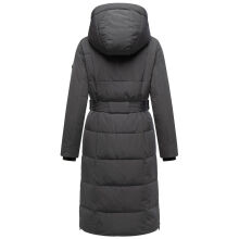 Navahoo Herbstnebel Damen Winter Steppmantel lang  Anthrazit Größe M - Gr. 38