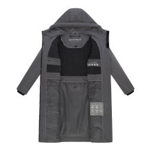 Navahoo Herbstnebel Damen Winter Steppmantel lang  Anthrazit Größe M - Gr. 38