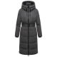 Navahoo Herbstnebel Damen Winter Steppmantel lang  Anthrazit Größe M - Gr. 38