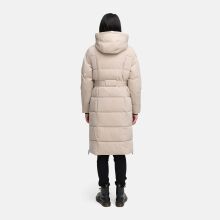 Navahoo Herbstnebel Damen Winter Steppmantel lang  Light Taupe Gr&ouml;&szlig;e M - Gr. 38