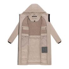 Navahoo Herbstnebel Damen Winter Steppmantel lang  Light Taupe Gr&ouml;&szlig;e M - Gr. 38