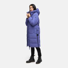 Navahoo Herbstnebel Damen Winter Steppmantel lang  Blue Violet Gr&ouml;&szlig;e XXXL - Gr. 46