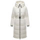 Navahoo Herbstnebel Damen Winter Steppmantel lang  Offwhite  Größe XS - Gr. 34