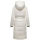 Navahoo Herbstnebel Damen Winter Steppmantel lang  Offwhite  Größe XS - Gr. 34