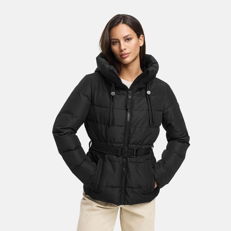 Marikoo Himee Damen Winter Herbst Steppjacke  Schwarz Gr&ouml;&szlig;e XXL - Gr. 44