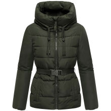 Marikoo Himee Damen Winter Herbst Steppjacke  Dark Olive  Gr&ouml;&szlig;e L - Gr. 40