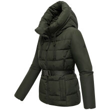 Marikoo Himee Damen Winter Herbst Steppjacke  Dark Olive  Gr&ouml;&szlig;e L - Gr. 40