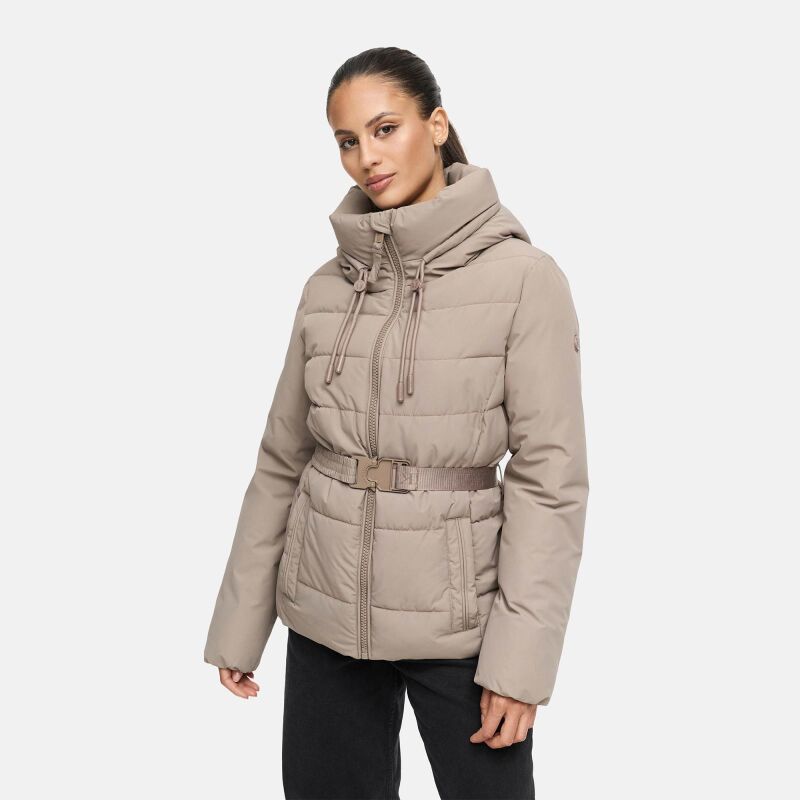 Marikoo Himee Damen Winter Herbst Steppjacke Taupe Grey