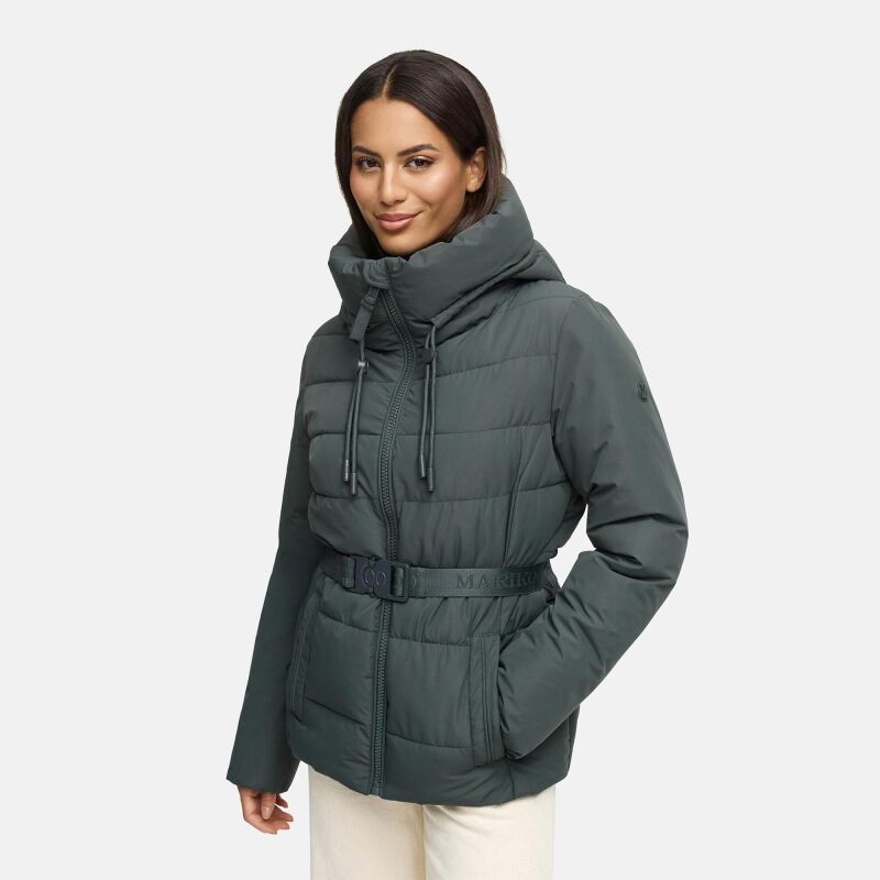 Marikoo Himee Damen Winter Herbst Steppjacke  Stone Green Größe S - Gr. 36