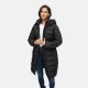 Marikoo Kaltnäschen Damen Winter Steppmantel Jacke  Schwarz-Größe M - Gr. 38
