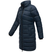Marikoo Kaltnäschen Damen Winter Steppmantel Jacke  Navy-Größe S - Gr. 36