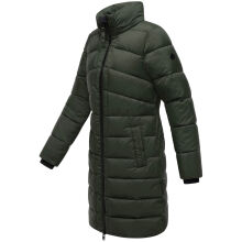 Marikoo Kaltnäschen Damen Winter Steppmantel Jacke  Dark Olive-Größe S - Gr. 36