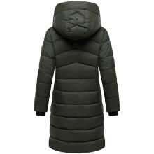 Marikoo Kaltnäschen Damen Winter Steppmantel Jacke  Dark Olive-Größe S - Gr. 36