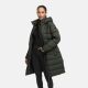 Marikoo Kaltnäschen Damen Winter Steppmantel Jacke  Dark Olive-Größe S - Gr. 36