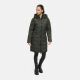 Marikoo Kaltnäschen Damen Winter Steppmantel Jacke  Dark Olive-Größe S - Gr. 36