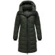 Marikoo Kaltnäschen Damen Winter Steppmantel Jacke  Dark Olive-Größe S - Gr. 36