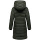 Marikoo Kaltnäschen Damen Winter Steppmantel Jacke  Dark Olive-Größe S - Gr. 36
