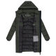 Marikoo Kaltnäschen Damen Winter Steppmantel Jacke  Dark Olive-Größe S - Gr. 36