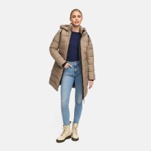 Marikoo Kaltnäschen Damen Winter Steppmantel Jacke  Taupe Grey-Größe XL - Gr. 42