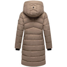 Marikoo Kaltnäschen Damen Winter Steppmantel Jacke  Taupe Grey-Größe XL - Gr. 42