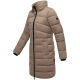Marikoo Kaltnäschen Damen Winter Steppmantel Jacke  Taupe Grey-Größe XL - Gr. 42