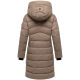 Marikoo Kaltnäschen Damen Winter Steppmantel Jacke  Taupe Grey-Größe XL - Gr. 42