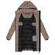 Marikoo Kaltnäschen Damen Winter Steppmantel Jacke  Taupe Grey-Größe XL - Gr. 42