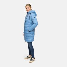 Marikoo Kaltnäschen Damen Winter Steppmantel Jacke  Powder Blue-Größe S - Gr. 36