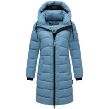 Marikoo Kaltnäschen Damen Winter Steppmantel Jacke  Powder Blue-Größe S - Gr. 36