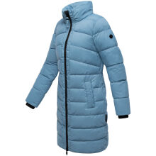 Marikoo Kaltnäschen Damen Winter Steppmantel Jacke  Powder Blue-Größe S - Gr. 36