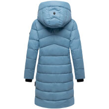 Marikoo Kaltnäschen Damen Winter Steppmantel Jacke  Powder Blue-Größe S - Gr. 36
