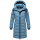 Marikoo Kaltnäschen Damen Winter Steppmantel Jacke  Powder Blue-Größe S - Gr. 36