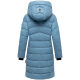 Marikoo Kaltnäschen Damen Winter Steppmantel Jacke  Powder Blue-Größe S - Gr. 36