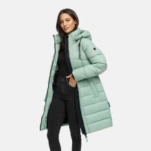 Marikoo Kaltnäschen Damen Winter Steppmantel Jacke  Smokey Mint-Größe S - Gr. 36