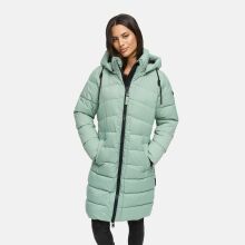 Marikoo Kaltnäschen Damen Winter Steppmantel Jacke  Smokey Mint-Größe S - Gr. 36