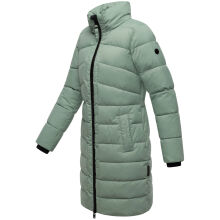 Marikoo Kaltnäschen Damen Winter Steppmantel Jacke  Smokey Mint-Größe S - Gr. 36
