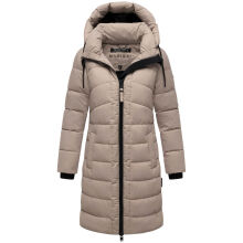 Marikoo Kaltnäschen Damen Winter Steppmantel Jacke  Light Taupe-Größe S - Gr. 36
