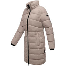 Marikoo Kaltnäschen Damen Winter Steppmantel Jacke  Light Taupe-Größe S - Gr. 36