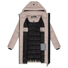 Marikoo Kaltnäschen Damen Winter Steppmantel Jacke  Light Taupe-Größe S - Gr. 36
