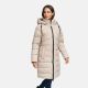 Marikoo Kaltnäschen Damen Winter Steppmantel Jacke  Light Taupe-Größe S - Gr. 36