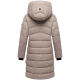 Marikoo Kaltnäschen Damen Winter Steppmantel Jacke  Light Taupe-Größe S - Gr. 36