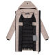 Marikoo Kaltnäschen Damen Winter Steppmantel Jacke  Light Taupe-Größe S - Gr. 36
