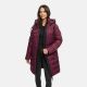 Marikoo Kaltnäschen Damen Winter Steppmantel Jacke  Wine-Größe S - Gr. 36