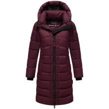 Marikoo Kaltn&auml;schen Damen Winter Steppmantel Jacke  Wine-Gr&ouml;&szlig;e XL - Gr. 42