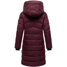 Marikoo Kaltn&auml;schen Damen Winter Steppmantel Jacke  Wine-Gr&ouml;&szlig;e XL - Gr. 42