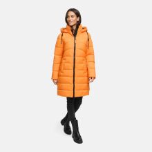 Marikoo Kaltnäschen Damen Winter Steppmantel Jacke  Orange-Größe S - Gr. 36