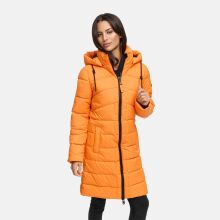 Marikoo Kaltnäschen Damen Winter Steppmantel Jacke  Orange-Größe S - Gr. 36