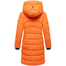 Marikoo Kaltnäschen Damen Winter Steppmantel Jacke  Orange-Größe S - Gr. 36