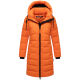 Marikoo Kaltnäschen Damen Winter Steppmantel Jacke  Orange-Größe S - Gr. 36