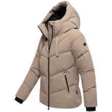 Marikoo Kwamee Damen WInter Herbst Steppjacke Taupe Grey Gr&ouml;&szlig;e S - Gr. 36